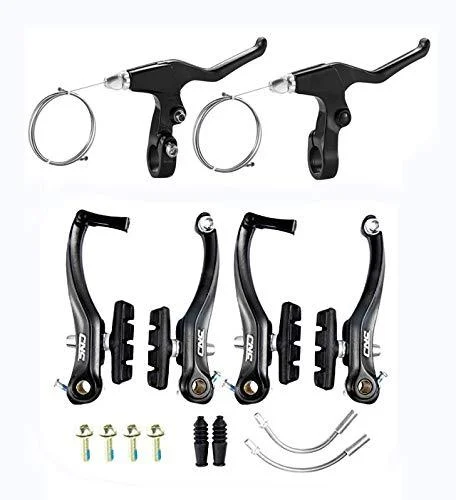 CNC V Brake Set, Bicycle Linear Pull V Brakes for Front/Rear Wheel, Long Arm 110mm, Black V Brake Set-55