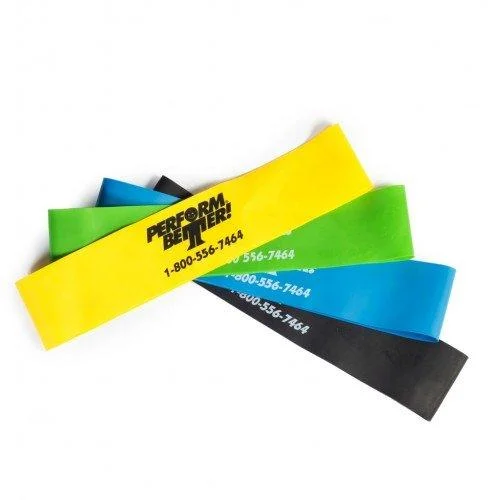 Perform Better Professional Light Exercise Mini XL Band (10 Pack) a) Set of 4 - 9x2