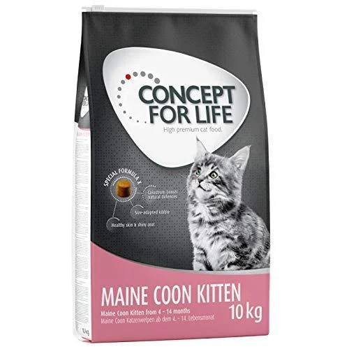 Concept for Life Maine Coon Kitten Dry Cat Food 10 kg for Kittens Aged 4-15 Months Made with Rice with Essential Taurine