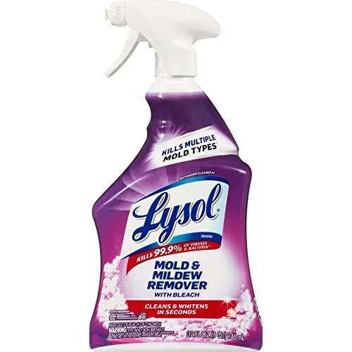 Lysol Bathroom Cleaner Spray with Mold and Mildew Remover, Bleach, 32 oz (Pack of 12)