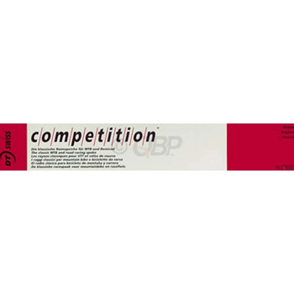 DT Swiss Competition Silver Bicycle Wheel Spokes (2.0/1.8mm, 292mm)