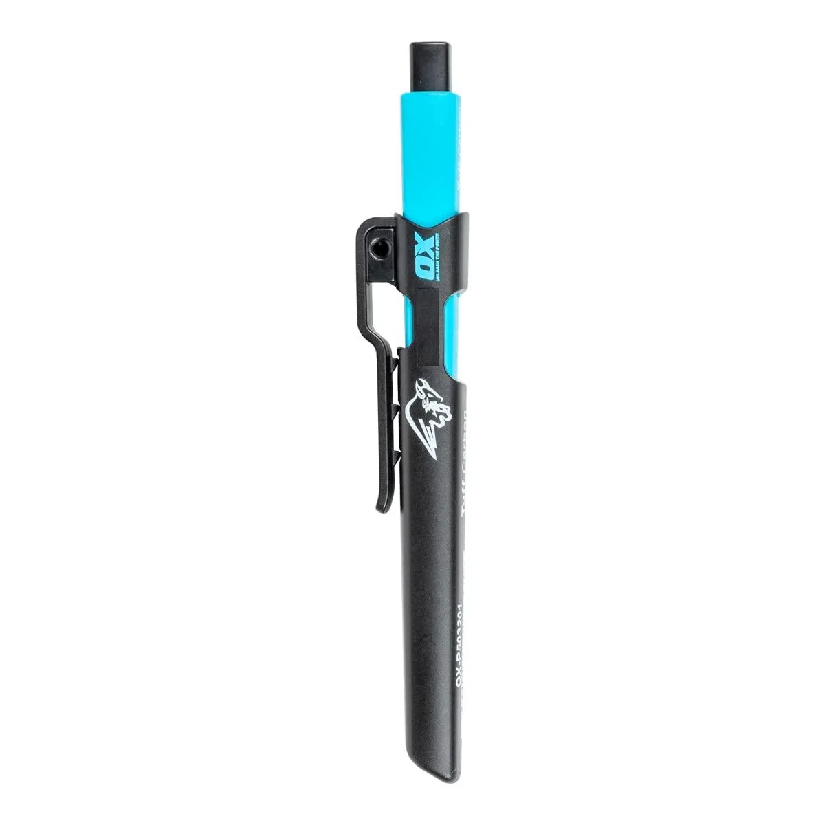 OX Tools Pro Tuff Carbon Marking Pencil | Pencil Holder with Sharpener & Belt Clip | Carpentry Carpenter Construction Pencil | OX-P503201 Pencil Single