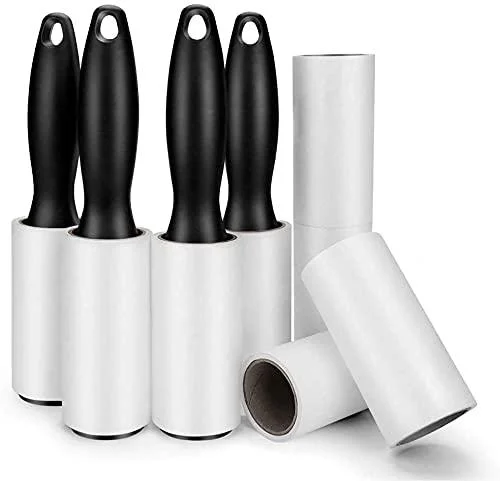 480 Sheet Extra Sticky Lint Roller - Pet Hair Remover for Clothes - 4 Handles + 8 Refills Pack (4 Handles + 8 Refills)