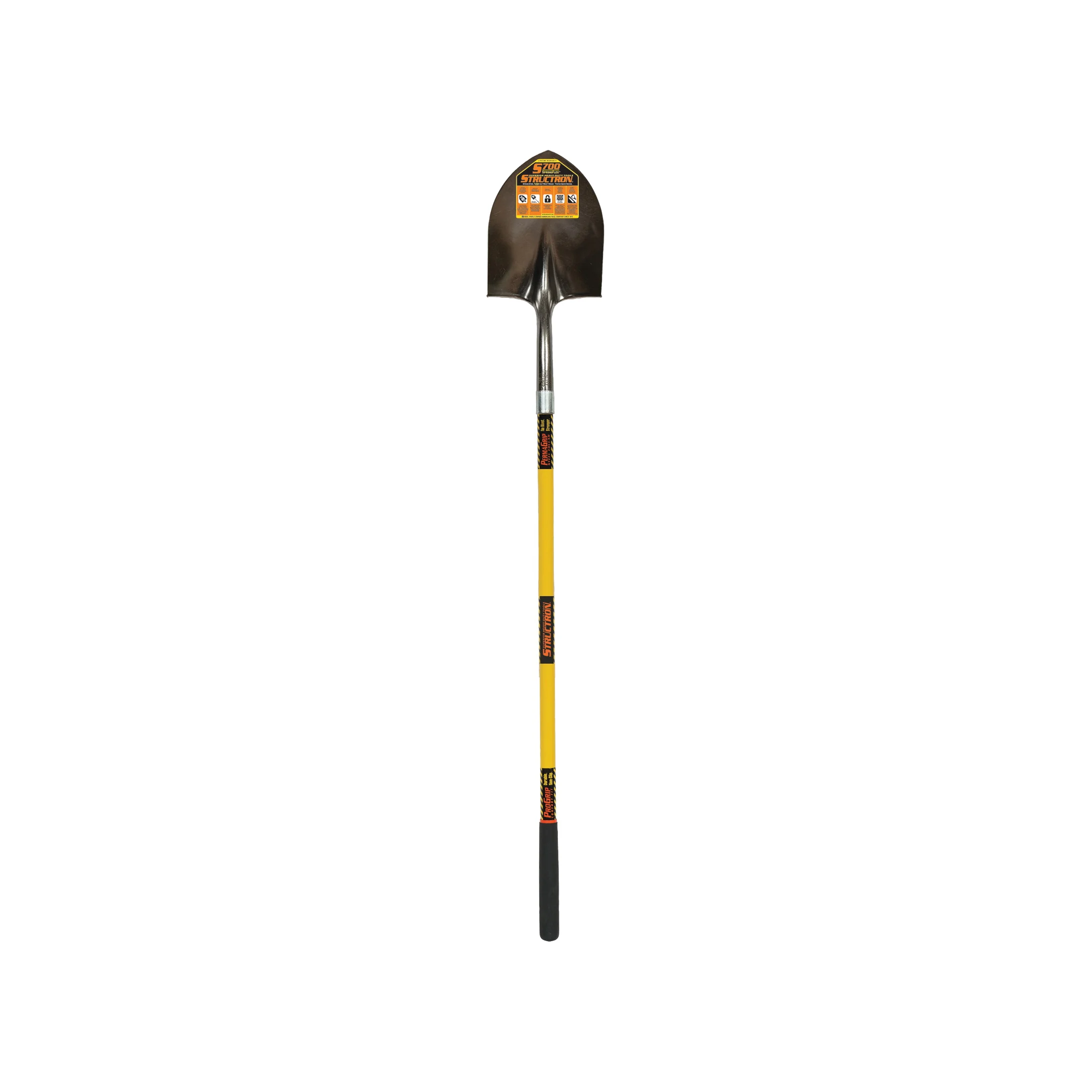 S700 SpringFlex 49730 Shovel, 9-1/2 in W Blade, 14 ga Gauge, Steel Blade, Fiberglass Handle, Long Handle