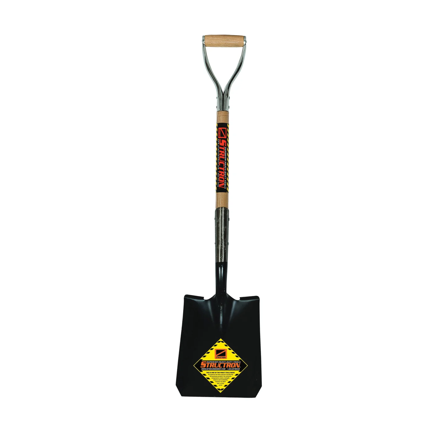 49333 Shovel, 9-1/2 in W Blade, 14 ga, Steel Blade, American Ashwood Handle, D-Shaped Handle, 30 in L Handle