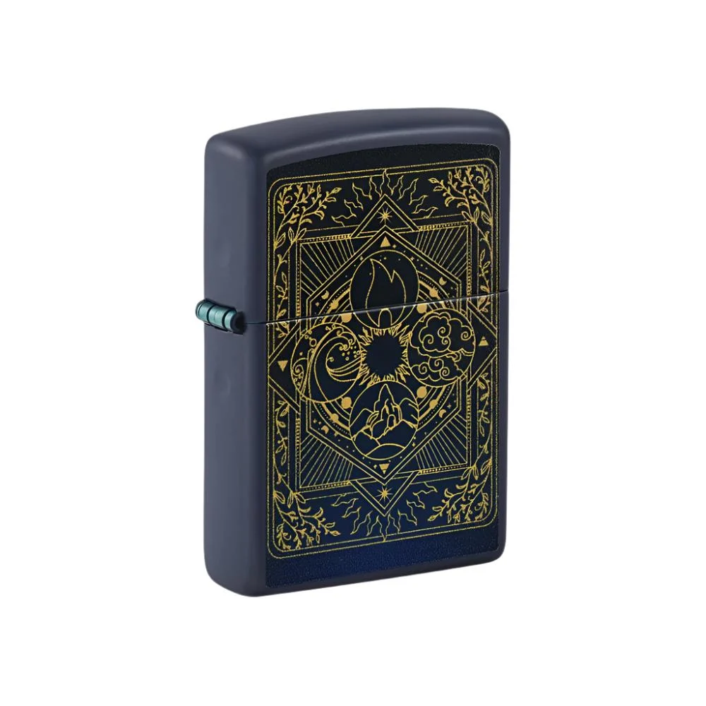 Zippo Lighter Elements Design Navy Matte - Lucas Lighters, LLC