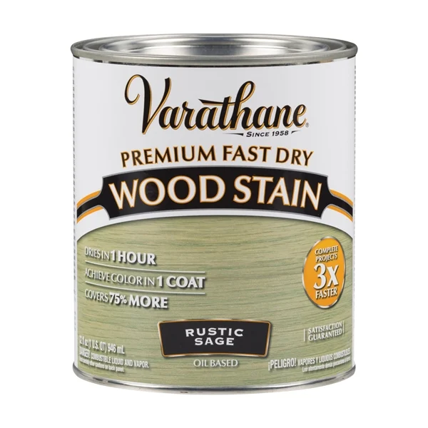 297426 Wood Stain, Translucent, Rustic Sage, Liquid, 1 qt, Can - Varathane