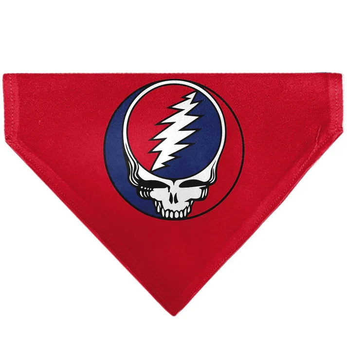 Grateful Dead Steal Your Face Logo Red and Blue Pet Bandana - Buckle-Down, Inc.