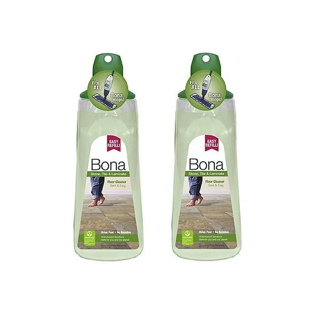 Bona 34 oz. Stone, Tile, and Laminate Floor Cleaner Cartridge, Pack of 2 2.13 Pound (Pack of 2)
