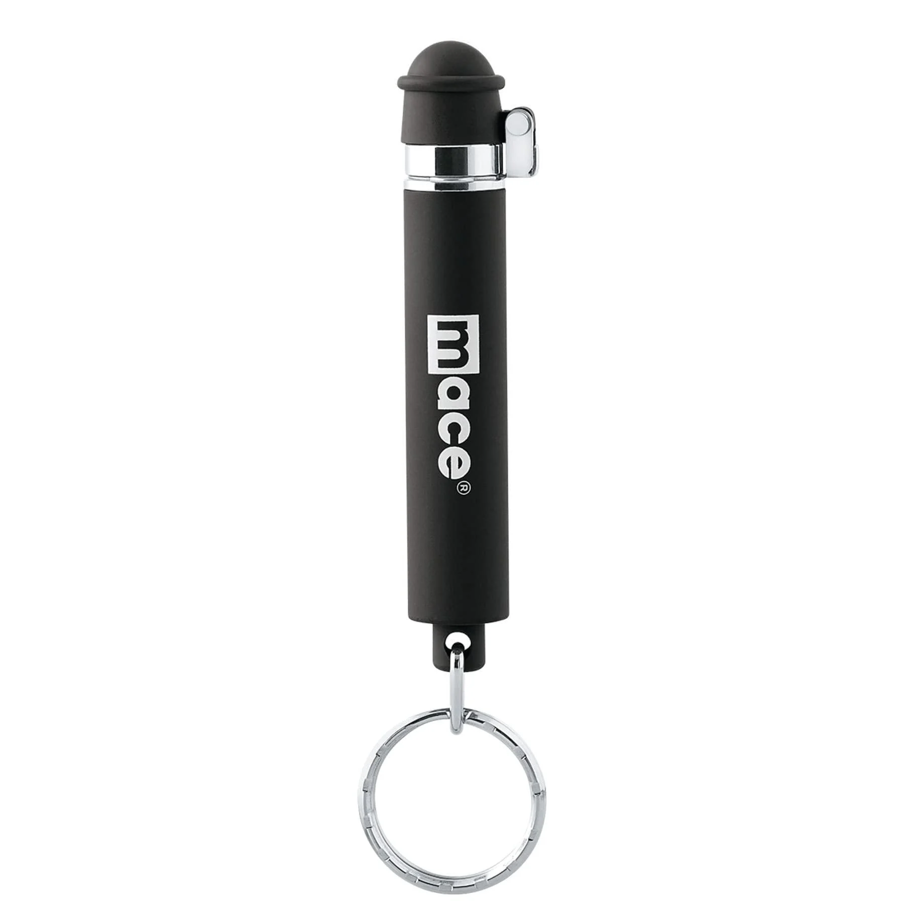 Mace Brand Mini Keychain Pepper Spray (Black Hard Case) Accurate 5 Powerful Pepper Spray, Flip Top Safety Cap, Refillable, Mace Spray Self Defense Keychain