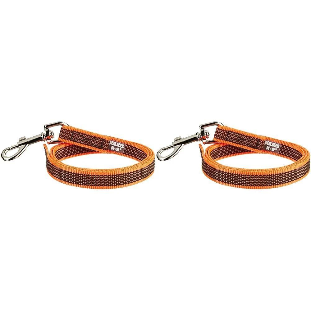 IDC Color & Gray caught leash 20 mm x 1 m without loop orange gray (pack with 2) orange gray 20 mm x 1 m (without loop) (pack with 2) - JULIUS K-9