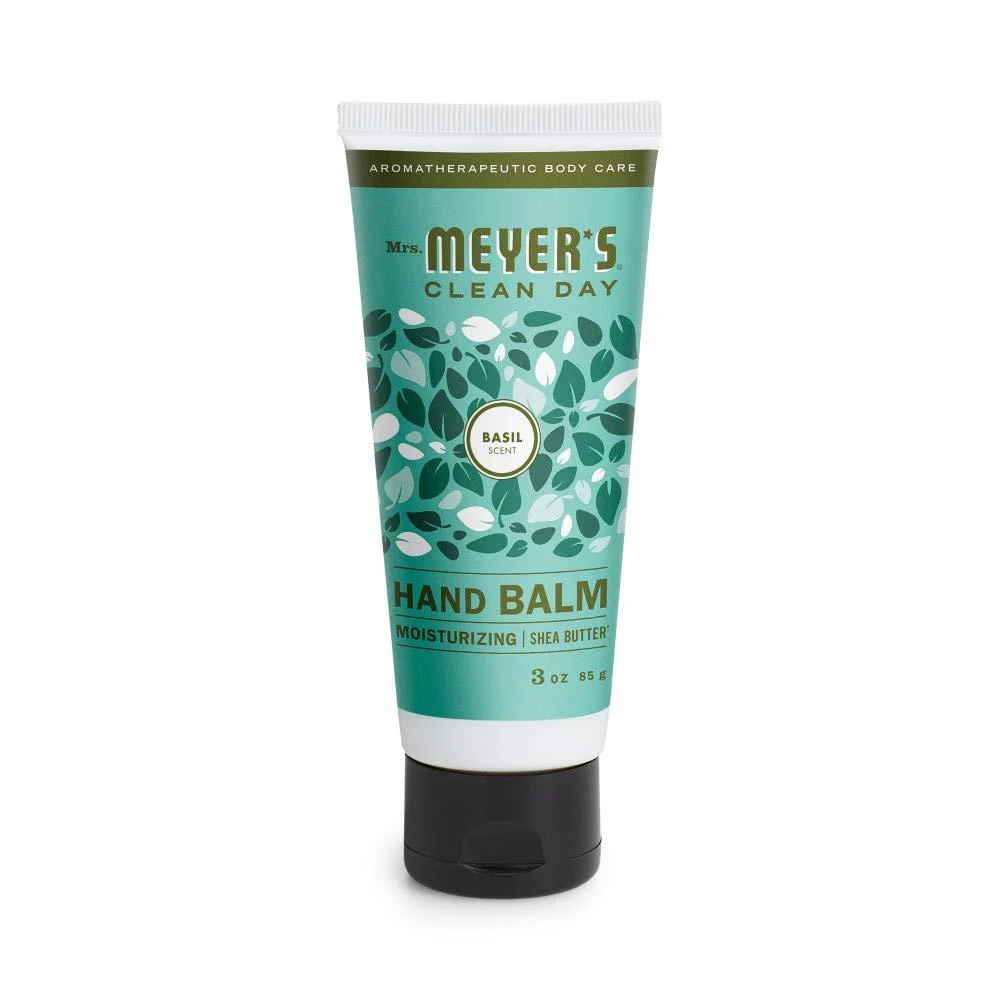 Mrs. Meyer's Moisturizing Hand Balm Made with Essential Oils Travel Size Lavender 3 oz Basil - SC Johnson