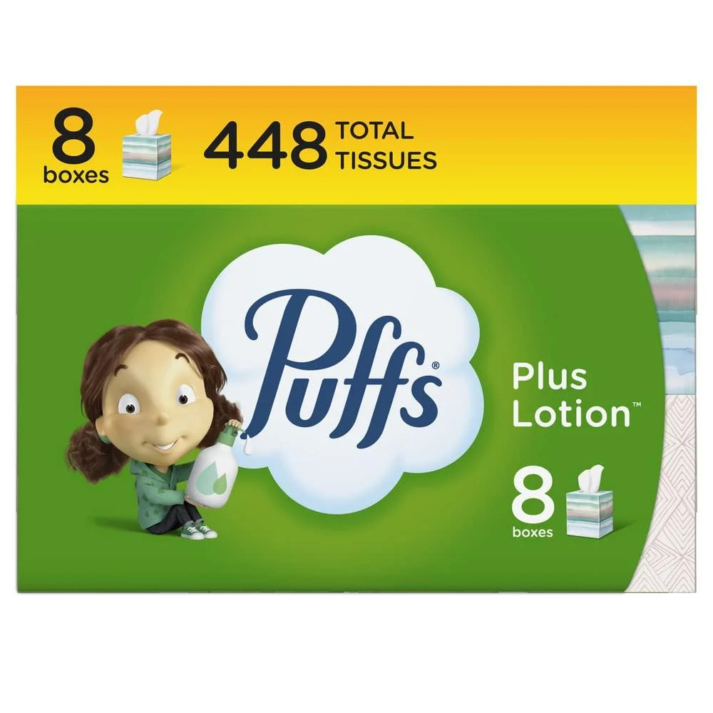 Puffs Plus Lotion Facial Tissues, 448 Count per pack, Pack of 3