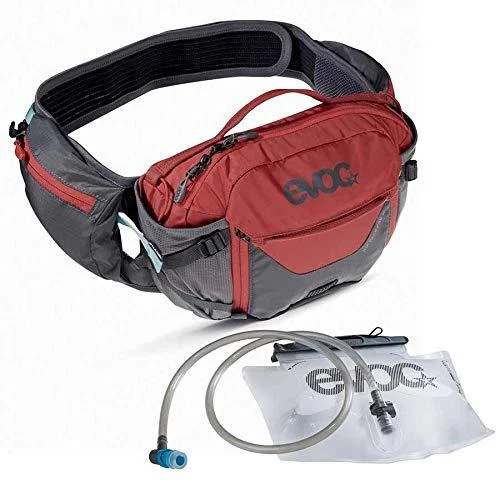 EVOC Hip Pack Pro Hydration Waist Pack - 3L Fanny Pack with 1.5L Bladder for Biking, Hiking, Climbing, Running, Exercising 3L Red