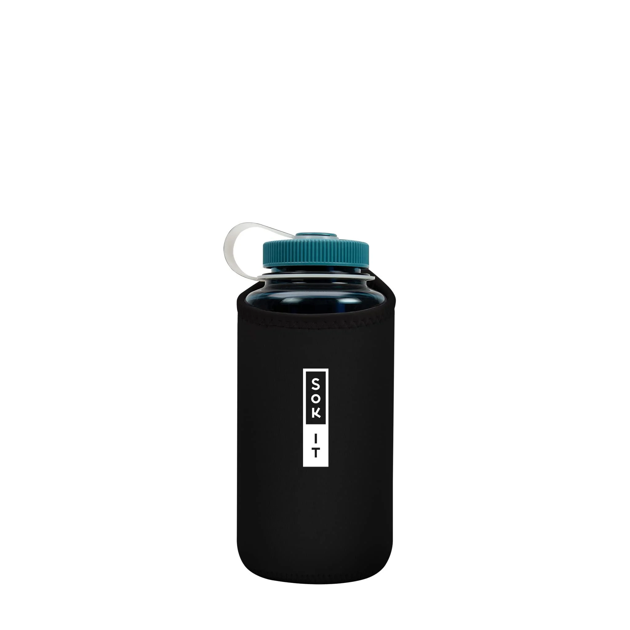 Sok It Botl Sok Reusable Neoprene Insulator Sleeve Holder for Cold Drinks in Water Bottles (Black Fits 32oz Nalgene) Black Fits 32oz Nalgene