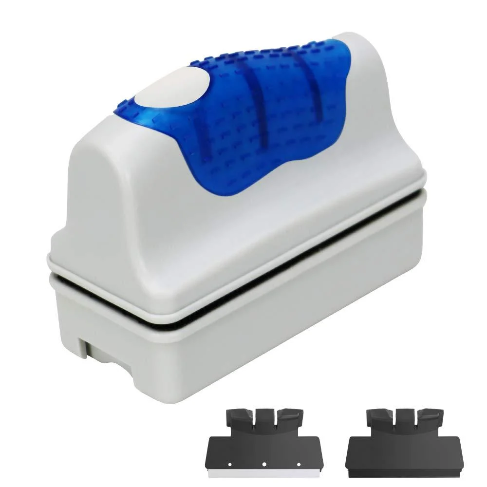 Jasonwell Magnetic Aquarium Fish Tank Scraper Glass Cleaner Scrubber Floating Clean Brush Small