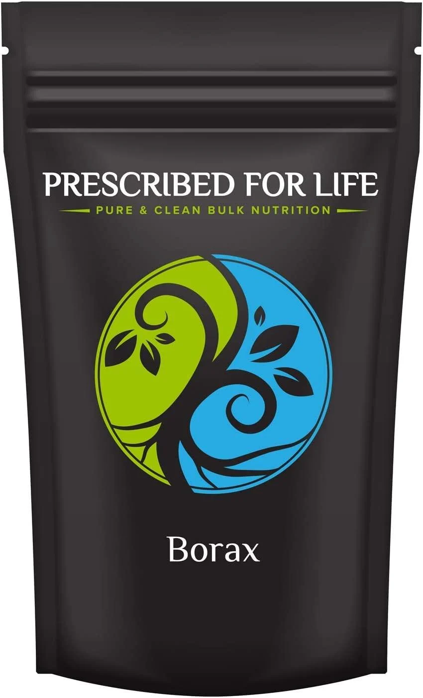 Prescribed For Life Borax Powder | Household Laundry Booster Slime Activator & Multipurpose Cleaning Powder | All Natural Sodium Borate Powder (2 kg / 4.4 lb)