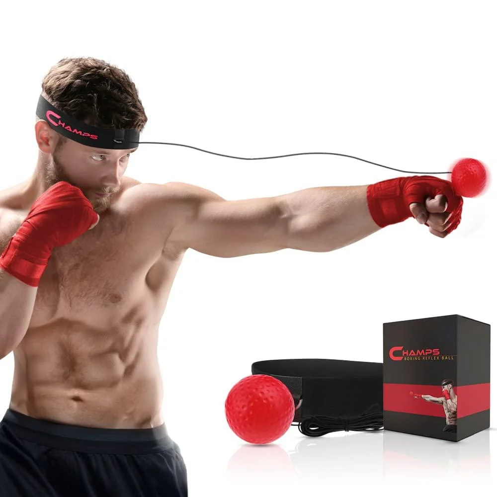 Champs MMA Boxing Reflex Ball Great for Reaction Speed and Hand Eye Coordination Training Boxing Equipment Fight Speed, Boxing Gear, Punching Ball Reflex Bag (Advanced)