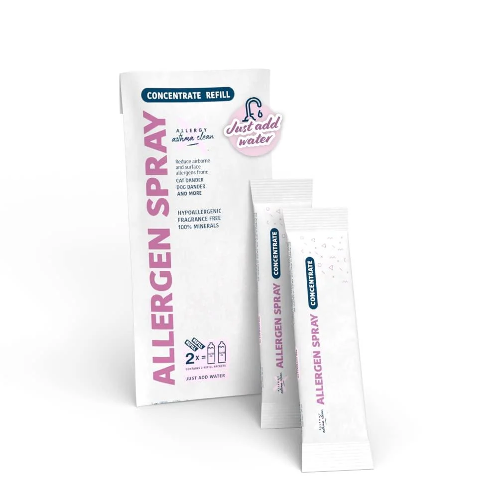 Allergy Asthma Clean - Allergen Spray Concentrate 2 Pack | Eco-Friendly Use Your Own Bottle | Over 64oz Total 2 Count (Pack of 1)