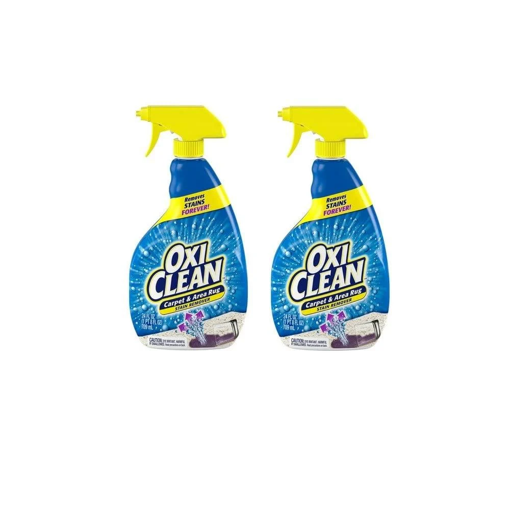 OxiClean Carpet and Area Rug Stain Remover Spray, 24 Ounce 2 Pack 24 oz Each (Pack of 2)