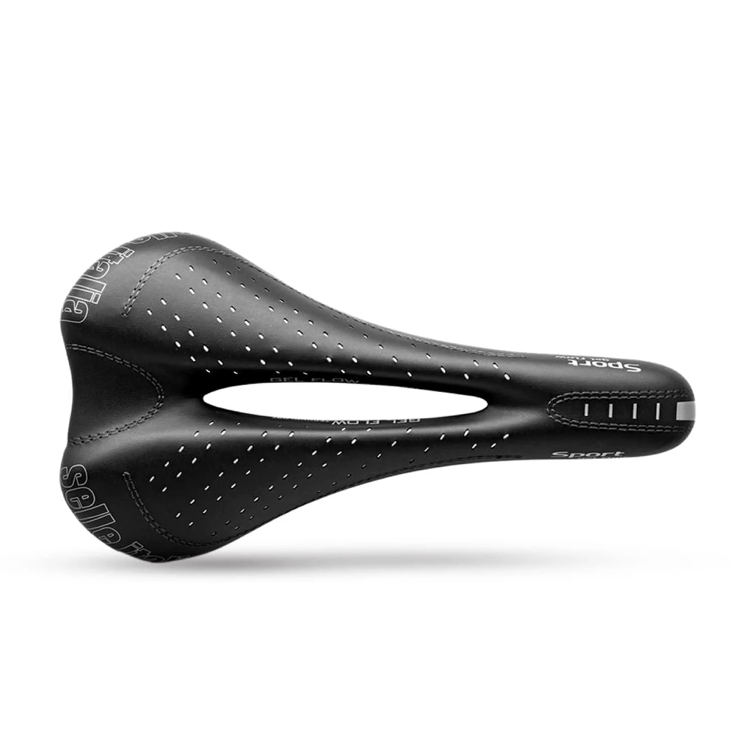 Selle Italia, Sport Gel Flow, MTB and Road Bike Saddle - for Men and Women, Black Sport Gel Flow Fec-alloy Black 270 x 140mm