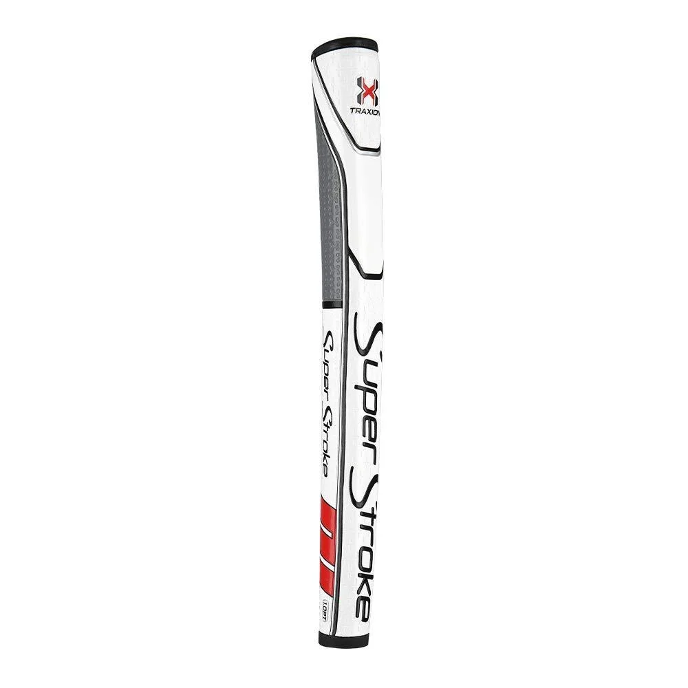 SuperStroke 1.0PT Golf Putter Grip, Black/Gray White/Red/Gray