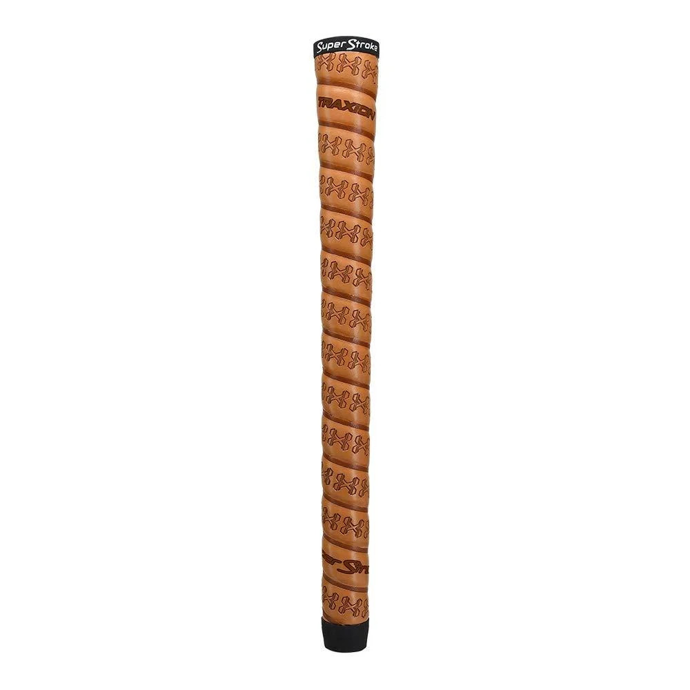 SuperStroke Traxion Wrap Gold Club Grip | Advanced Surface Texture That Improves Feedback and Tack | Extreme Grip Provides Stability and Feedback | Transfer Speed More Effectively Midsize Tan