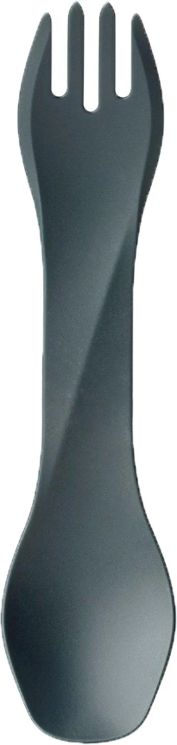humangear GoBites Uno Portable Silverware Utensils Camping Gear Accessories Kitchen Equipment for Cooking or Lunchbox, 1-Pack Gray