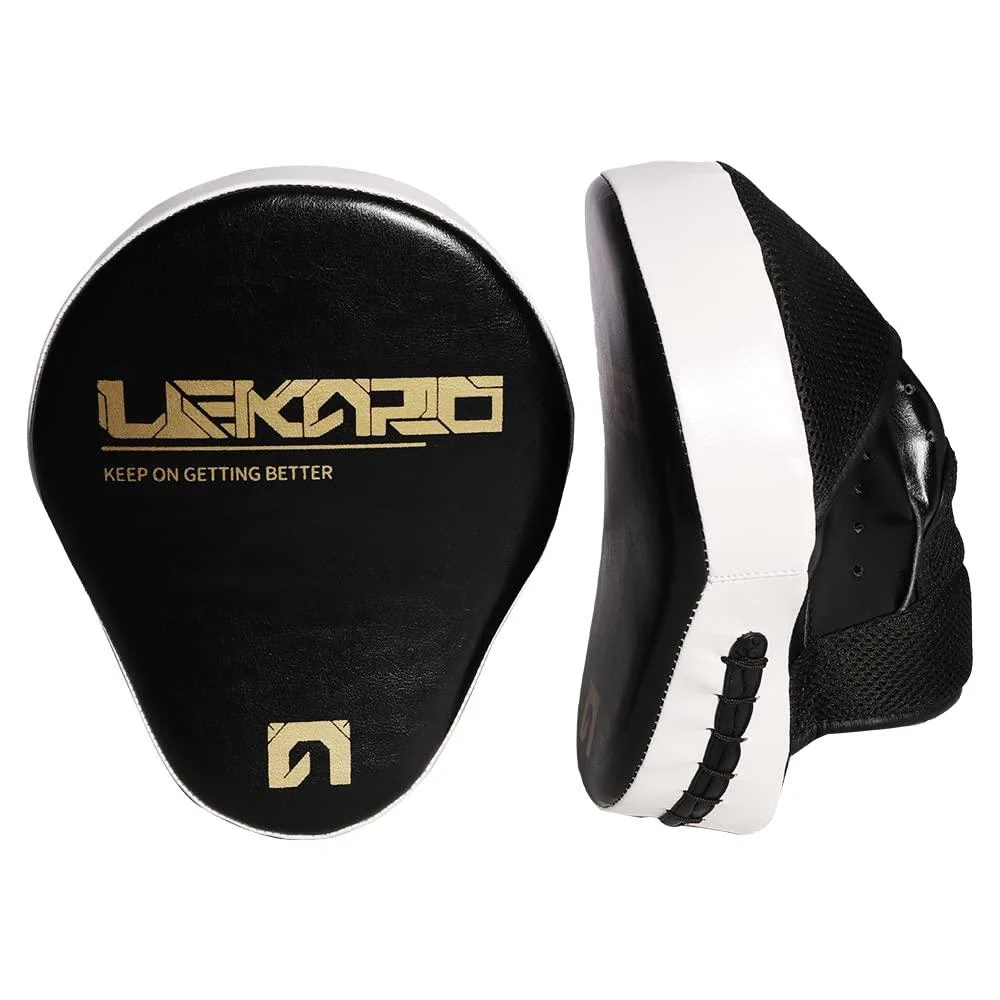 Punching Mitts, Curved Boxing Pads Training Hand Target for MMA Muay Thai, Dojo, Sparring (Pair) - LEKRO
