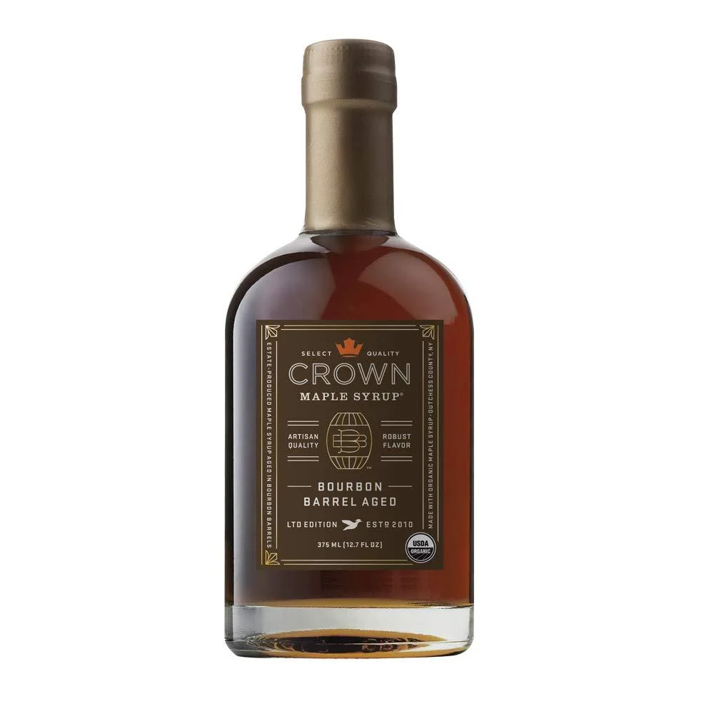 Crown Maple Bourbon Barrel Aged Organic Maple Syrup 12.7 Fl Oz (Pack of 1)