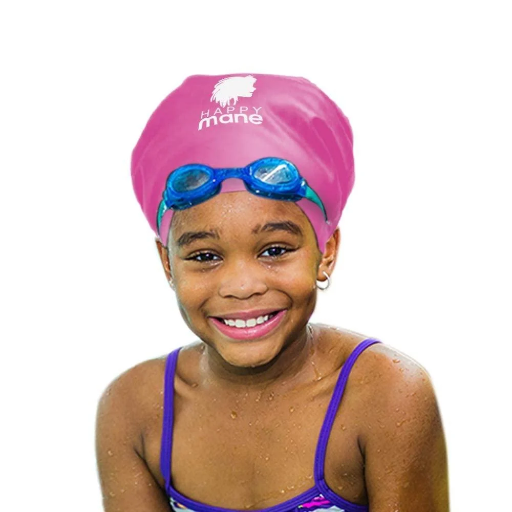 Happy mane large waterproof silicone bath cap designed for braids dreadlocks extensions mambo crochets or afro hair.For men women teenagers children the hair keeps the hair clean and dry rose