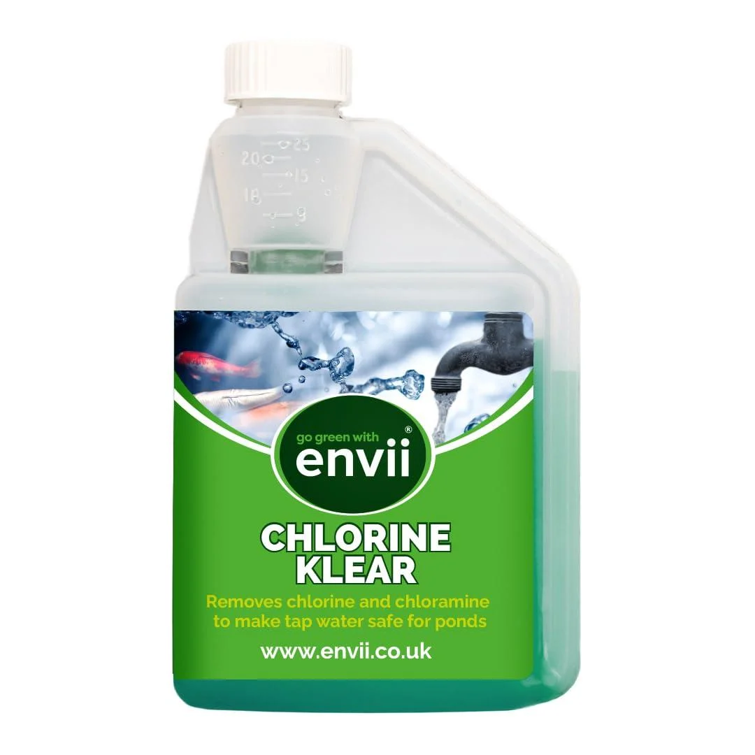envii Chlorine Klear - Pond Chlorine Remover & Water Conditioner - Treats 12 500 Litres of Water Dechlorinator Makes Water Safe for Fish
