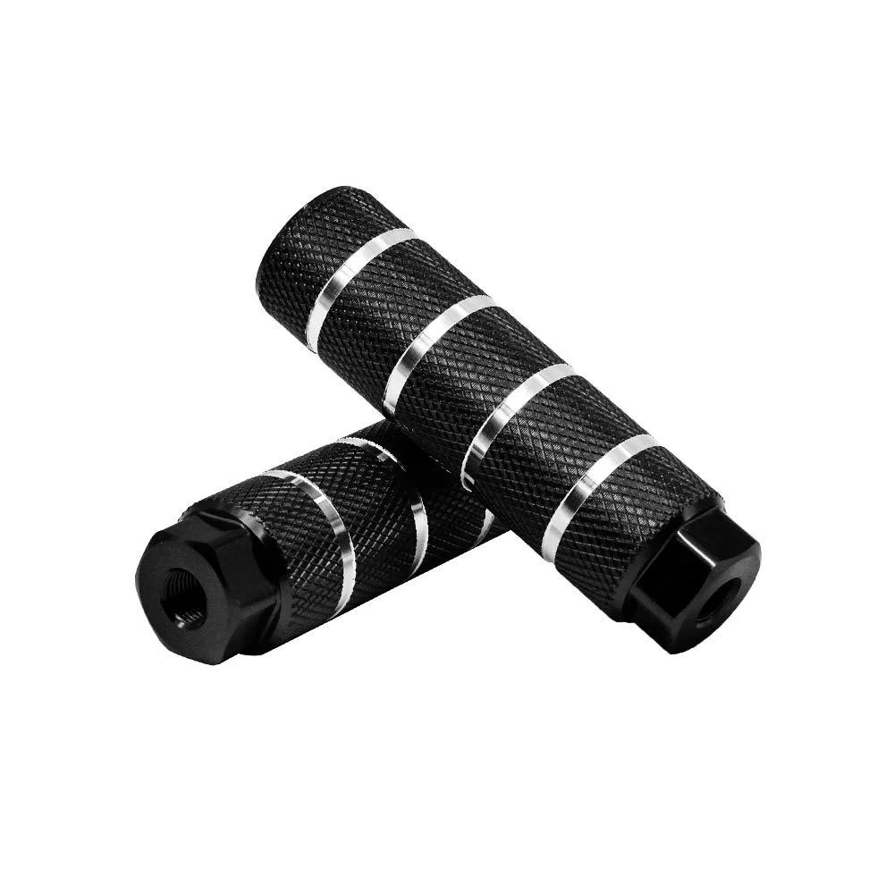 2PC 3/8 inch - 26 Teeth Aluminum Alloy Bike Pegs - Black