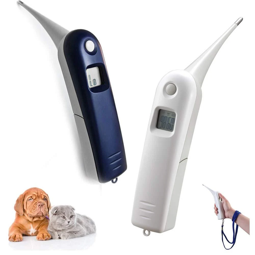 AURYNNS Pet Thermometer Dog Thermometer Fast Digital Veterinary Thermometer Pet Thermometer for Dogs Cats Horse Cattle Pigs Birds Sheep.C/F Switchable (Blue)