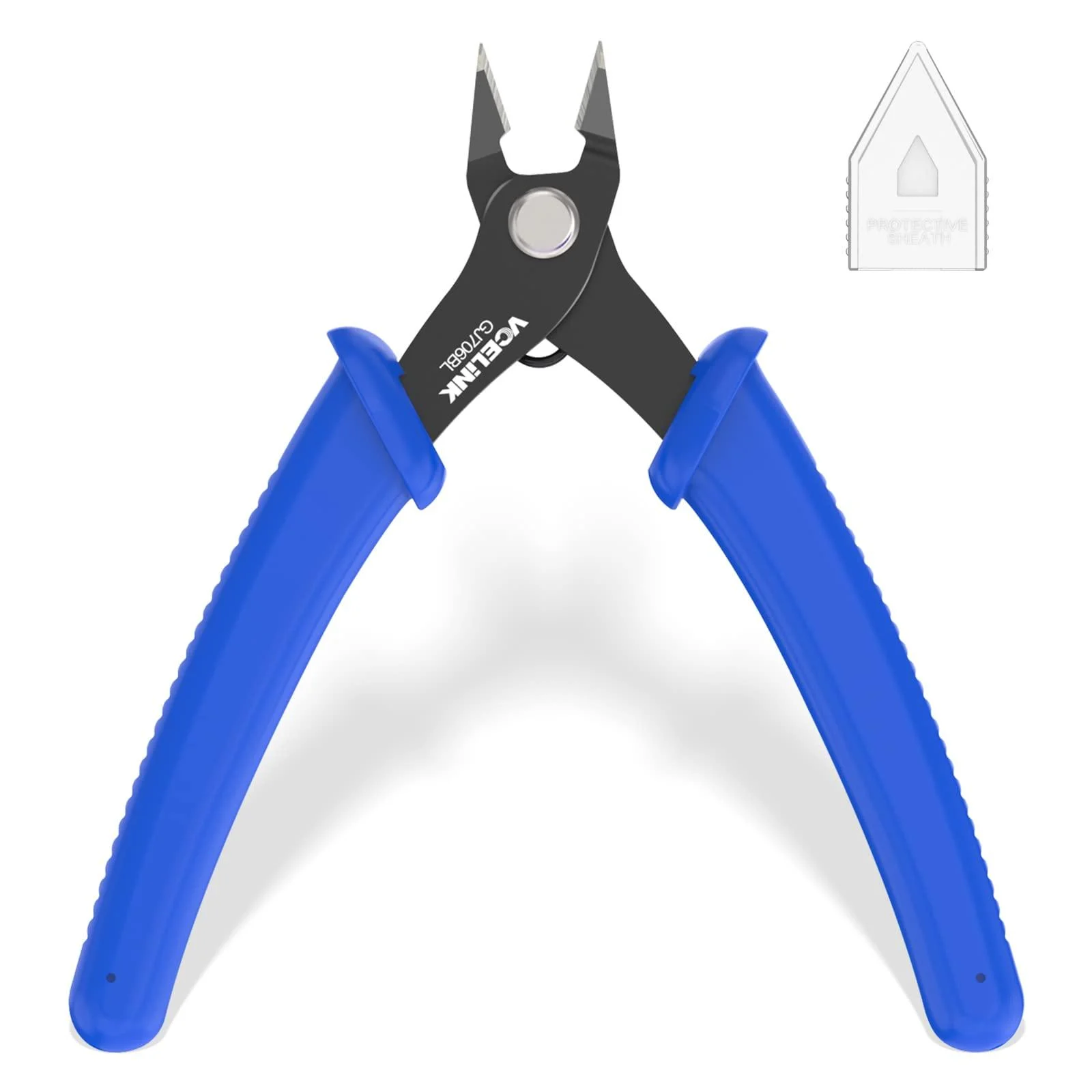 VCELINK Side Cutters Wire Cutters Precision Flush Cutters Small Cable Snips Diagonal Pliers Ideal for Electronic Industry Repair Jewelry Processing DIY Model Making 129mm Blue 1 Pack
