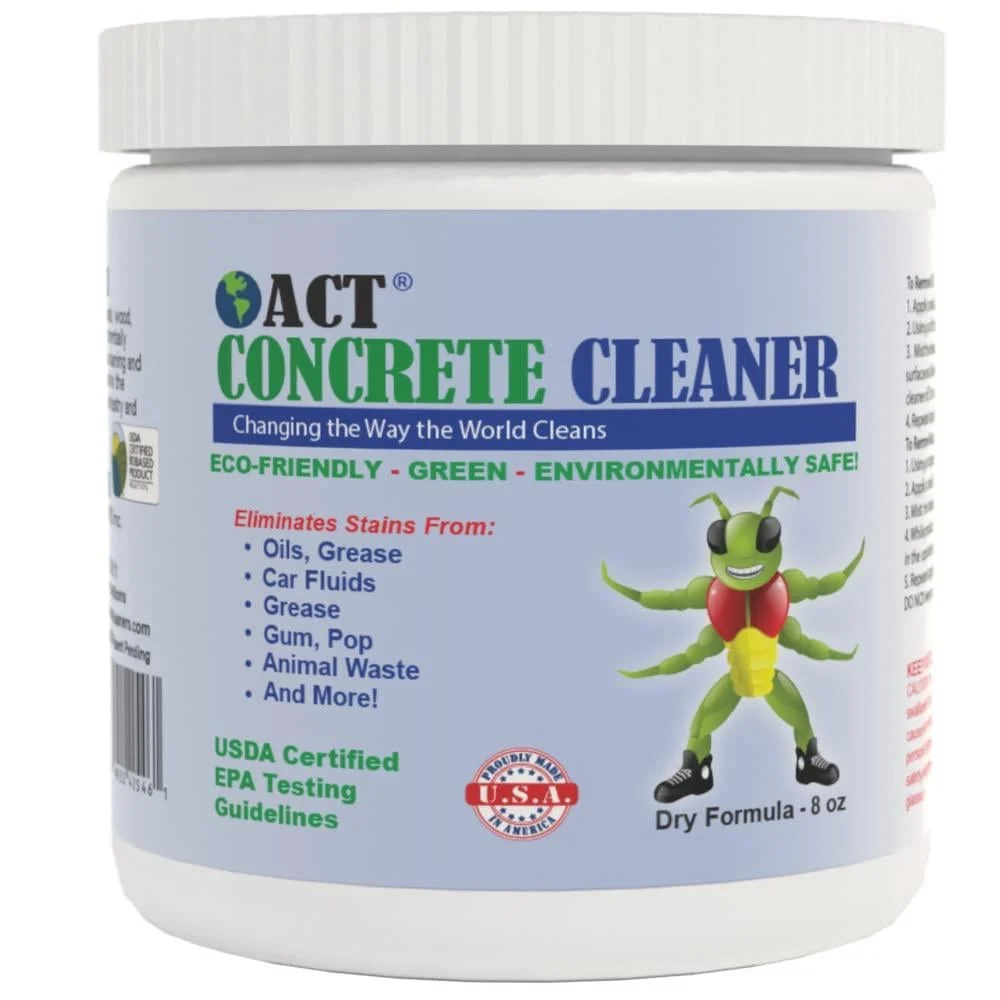 ACT Concrete Cleaner 8oz Eco Friendly Covers 50sqft.