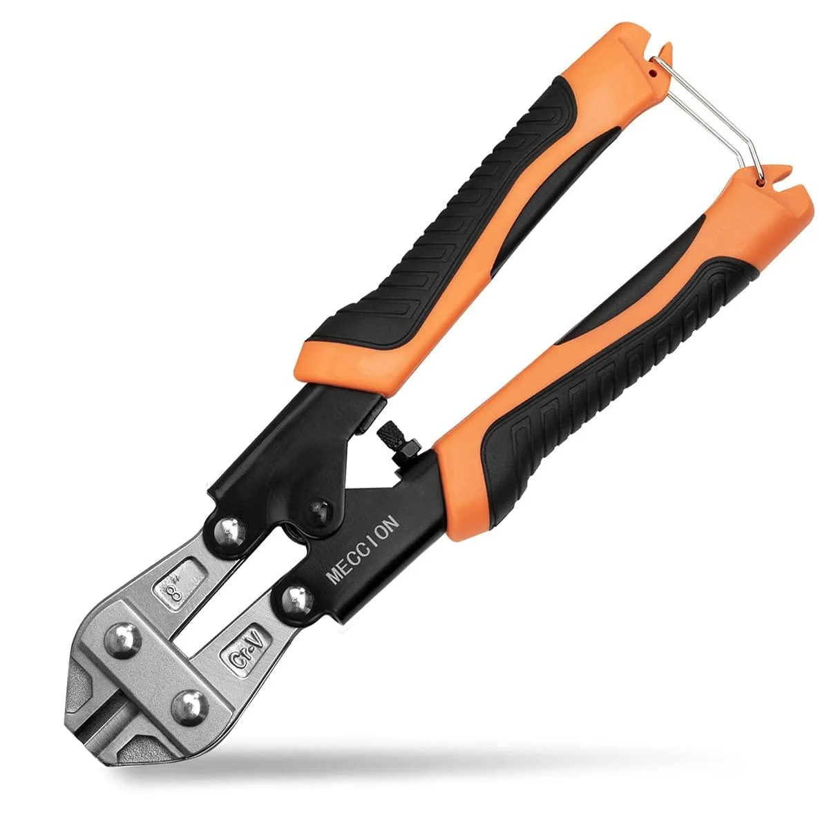 Bolt Cutter Meccion Heay Duty 8" CR-V Mini Bolt and Wire Cutter Cable Chain Spring Snips Clippers with Comfortable Soft Rubber Grip 8-inch