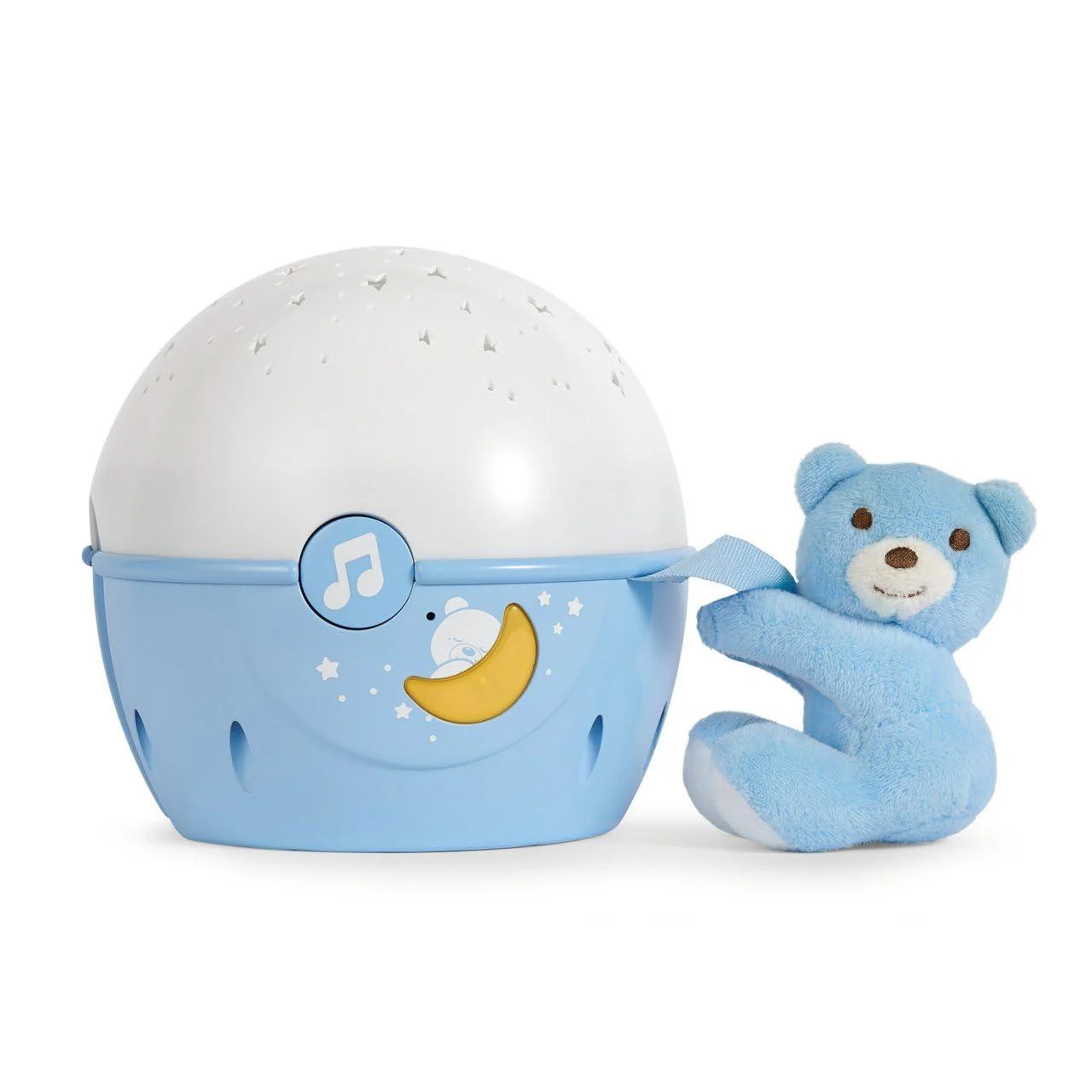 Chicco Next2Stars Baby Night Light Blue | Star Light Projector for Cots and Cribs Sound Sensor 3 Light Effects and Music