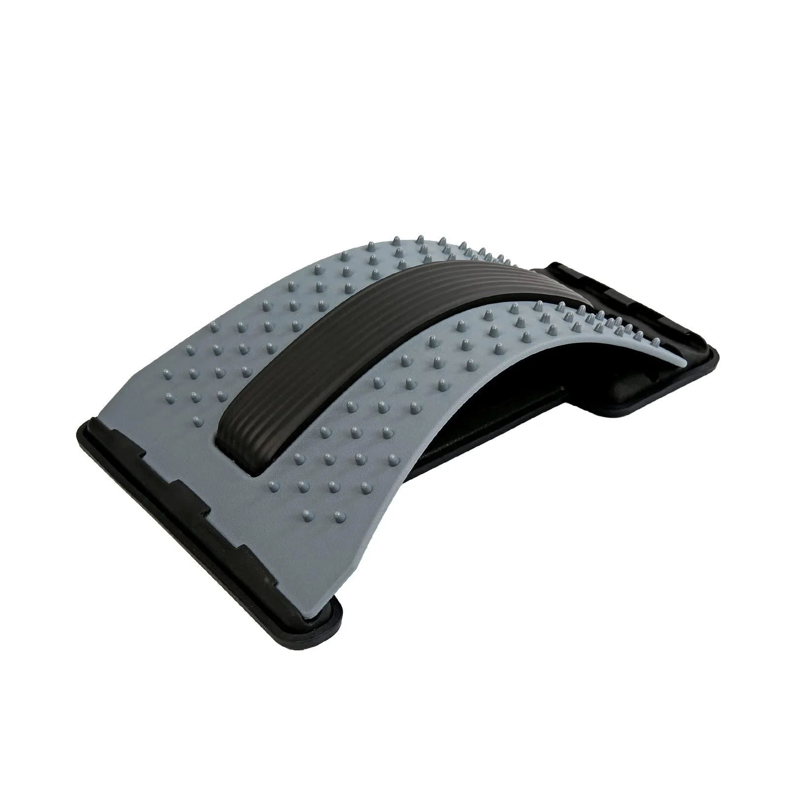 Back Stretching Device,Back Cracker Massager for Bed & Chair & Car,Multi-Level Lumbar Support Stretcher Spinal, Lower and Upper Muscle Pain Relief(Gray Black)