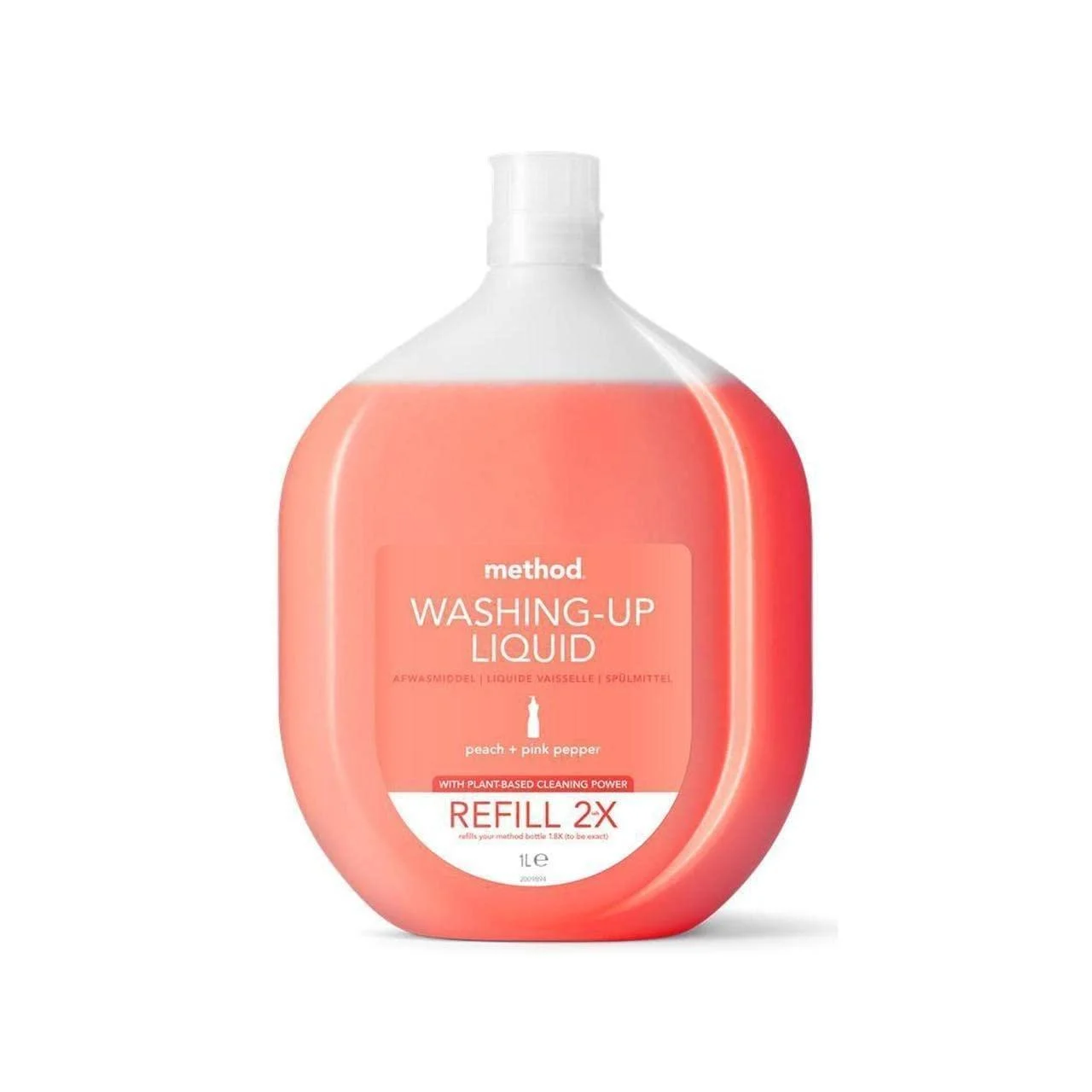 Method Washing Up Liquid Refill Peach & Pink Pepper 1 L 1 l (Pack of 1)