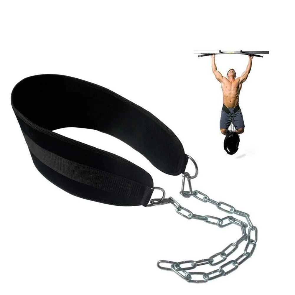 HemeraPhit Weighted Pull Up Dips Belt Chain Double D Ring Weightlifting Back Straps Home Gym Accessories Waist Belt Double D Ring