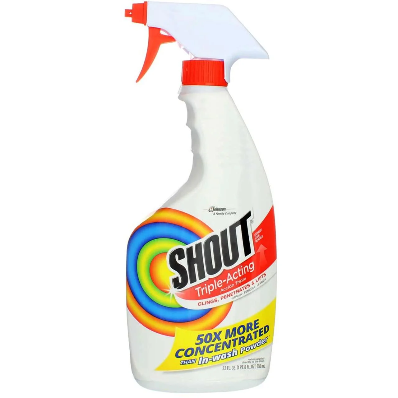 Shout Laundry Stain Remover Trigger Spray, 22 Fl Oz, pack of 2 Unscented 22 Fl Oz (Pack of 2)