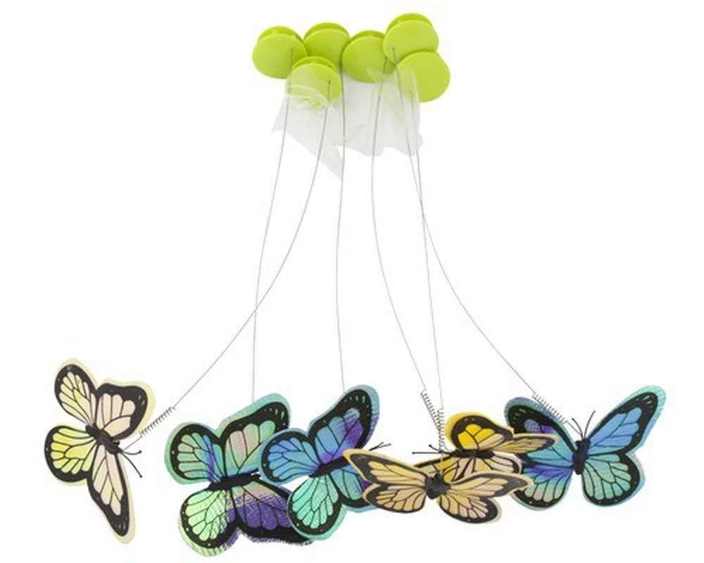 All for Paws Interactive Motion Activate Cat Butterfly Toy with One Replacement Flashing Butterflies Toy 6pack Refill - AFP