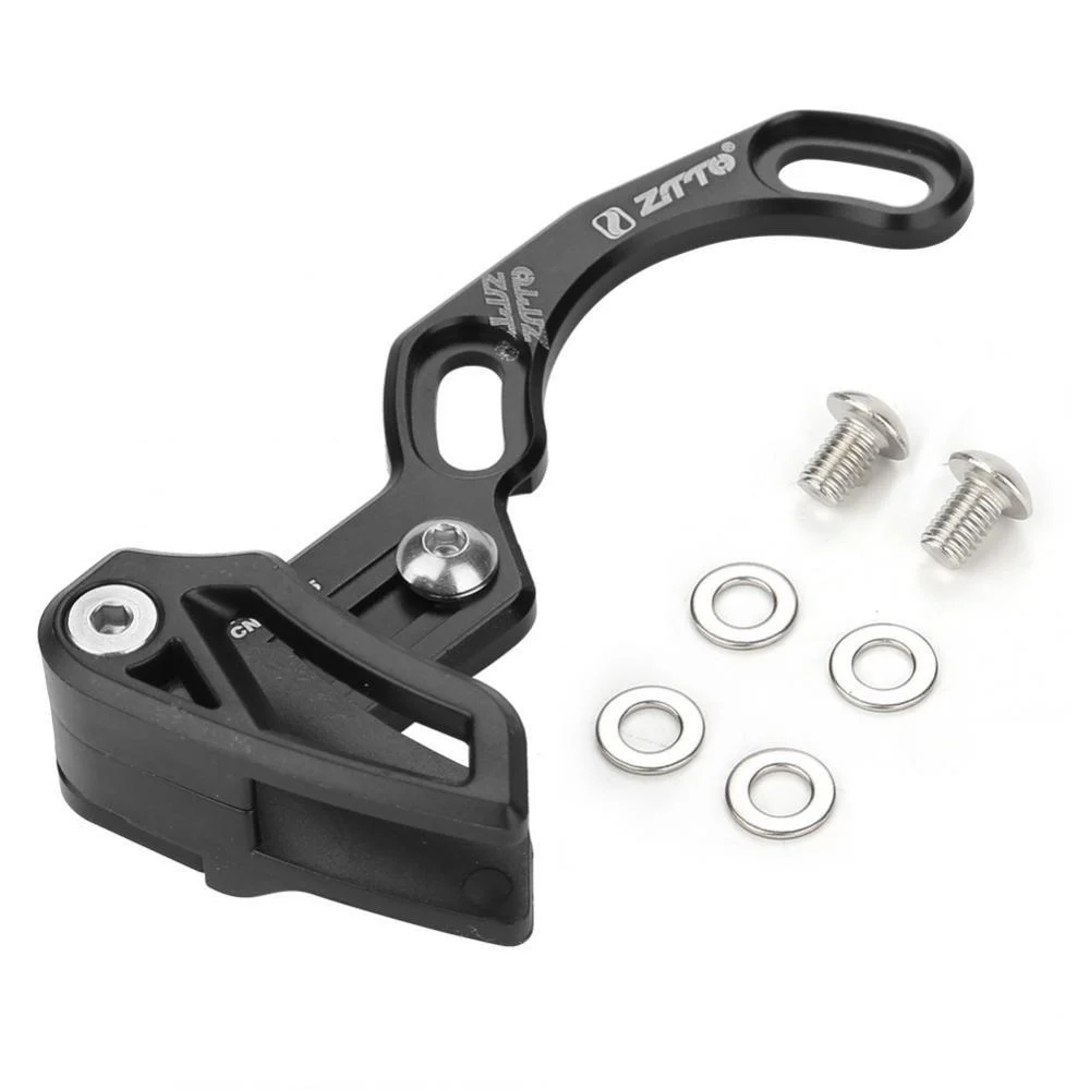 Chain Guide Direct Mount Chainring Guard,Aluminium Alloy Ultralight Bike Chain Guide Tool for ISCG 03 Bottom Bracket (Black) - SolUptanisu