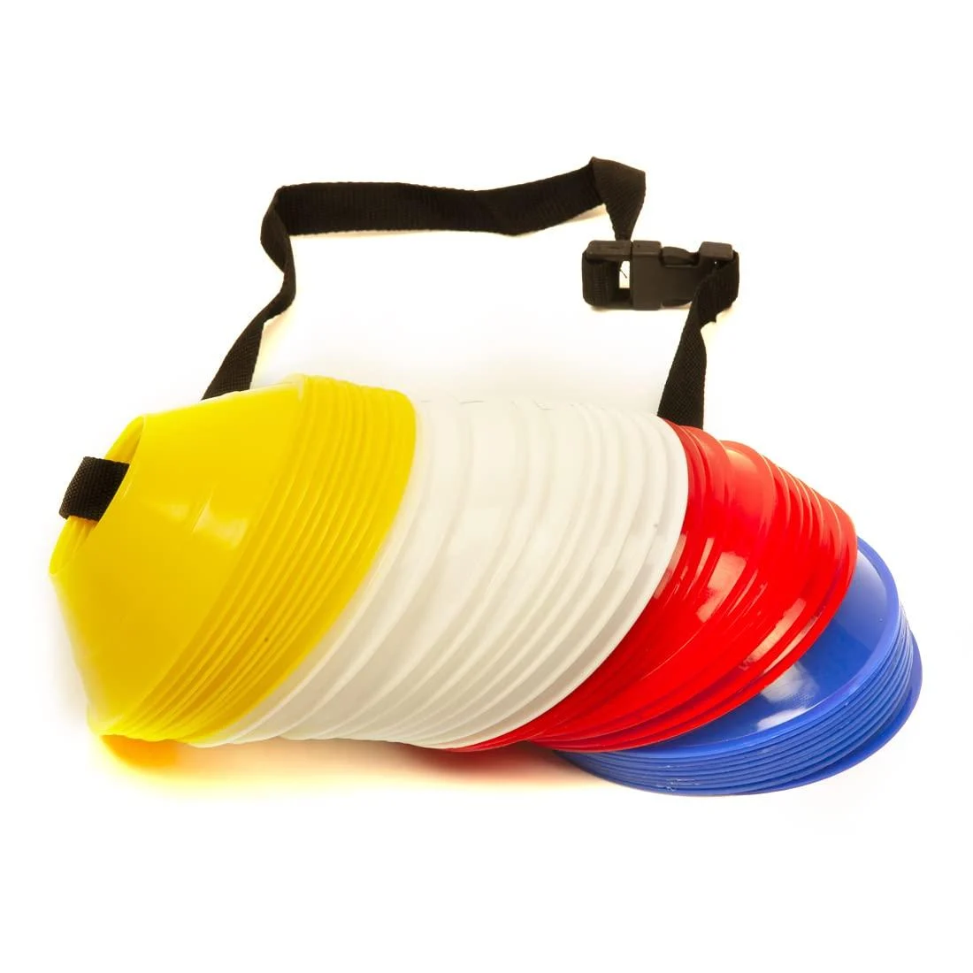 GSI Mini Cones for Sports | Pack of 40 | Comes with Shoulder Strap | for Agility Training Drills