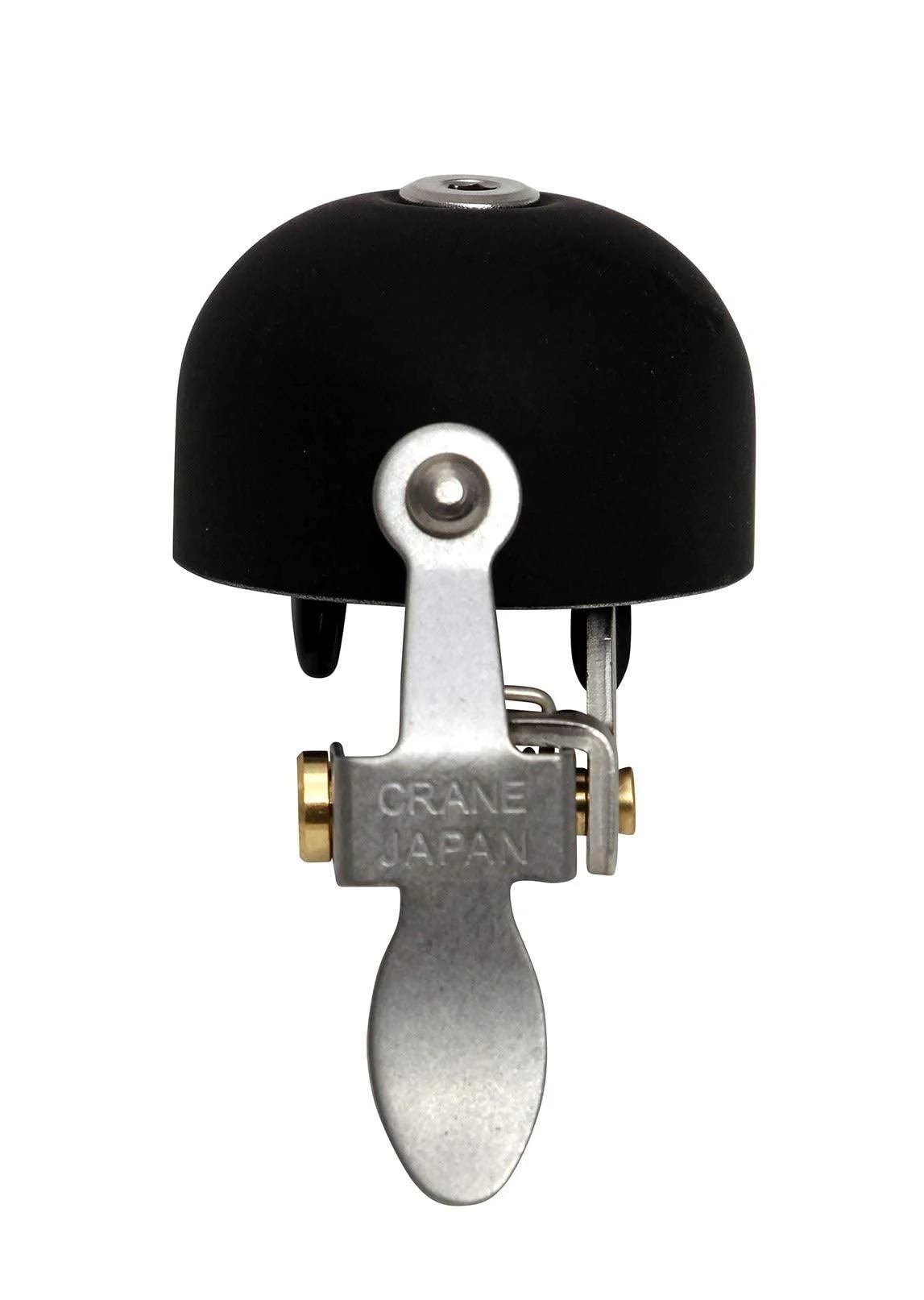 Crane Bike Bell E-Ne Bicycle Bell, Made in Japan for Road Bikes or Mountain Bikes, Fits All Handle Bar Sizes & Types Matte Black