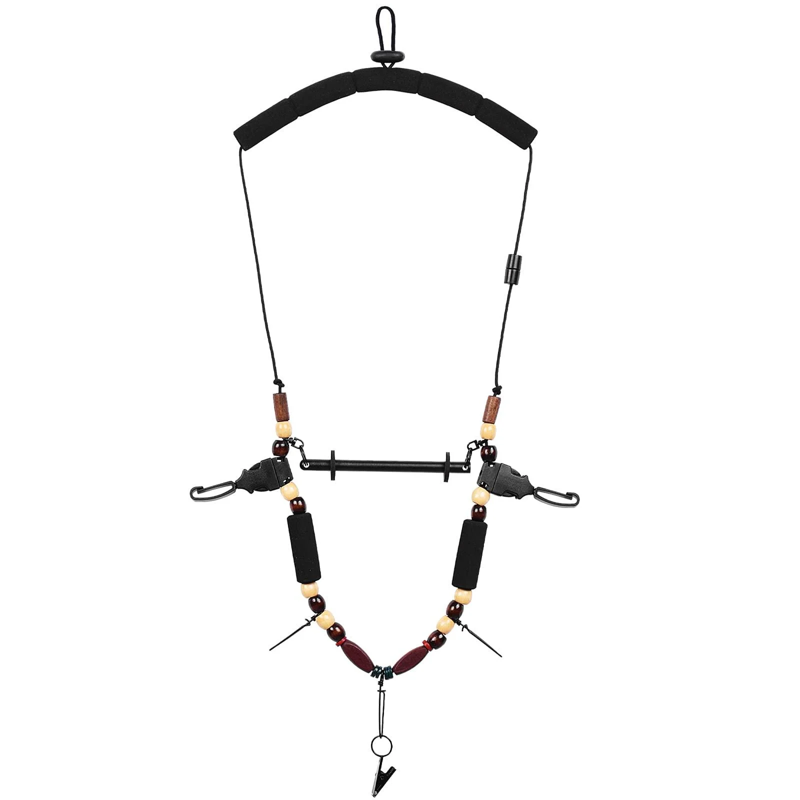SF Fly Tying Equipment Tools Fly Fishing Lanyard Necklace, Fly Patch, Hook Remover,Leader Straightener, Hook Sharpener, Fly Fishing Nipper,Zinger Retractor Knot Tying Tool for Fishing Accessories Unloaded Fly Fishing Lanyard