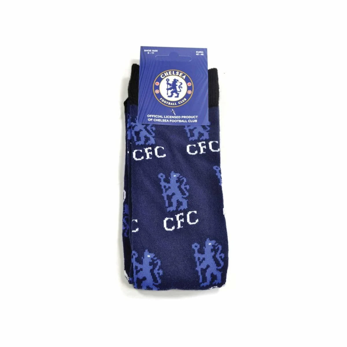 Chelsea all over print sock sz 8-11 navy