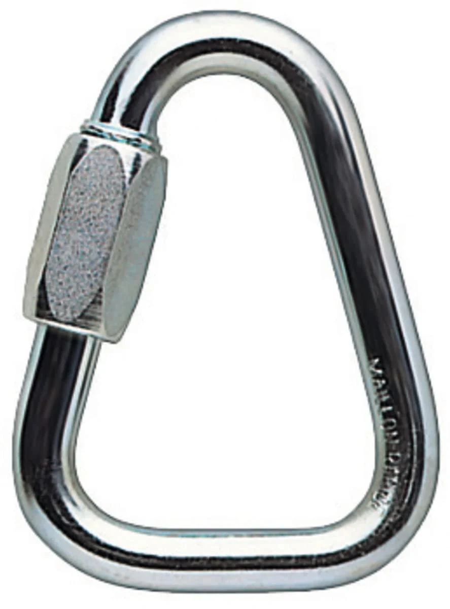 Petzl Delta N 10 Screwlink - Triangular Quick Link for Climbing Anchors