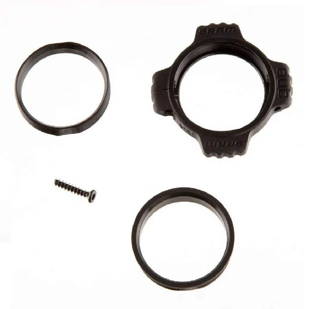 Sram Spare - Bottom Bracket Preload Adjuster Kit Dub (Including Screw, Outerring and 2 Innerrings Non-Flanged & Flanged (Flanged Compatible with Xx1 and X01 Dub Cranks, Except for Fat): Black